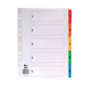 Q Connect Index 1-5 Board Reinf Multicol