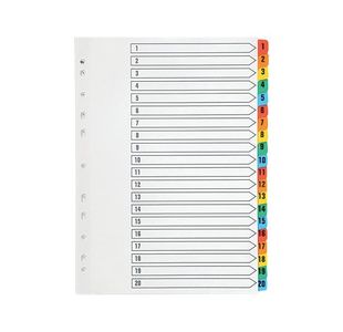 Q Connect Index 1-20 Brd Reinf Multicol