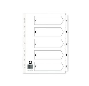 Q-Connect Index 1-5 Board Wht Pk50