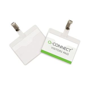 Q Connect Visitor Badge 60 X 90Mm Pk25