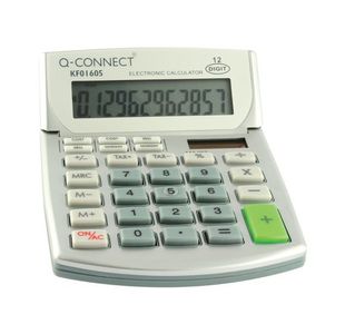 Q Connect Calculator Semi Desk 12 Digit