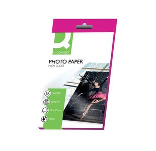 Q High Gloss Photo Ppr 10X15Cm 260G Pk25