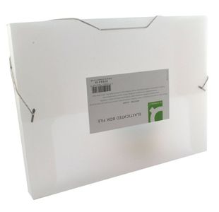 Q Connect Elasticated Boxfile Clear