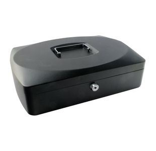 Q Connect 10In Cash Box Black