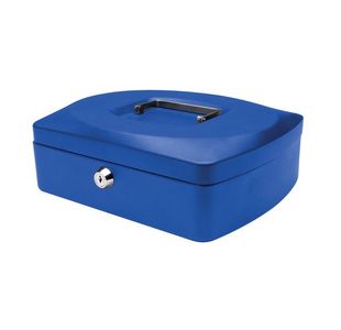 Q Connect 10In Cash Box Blue