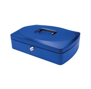 Q Connect 12In Cash Box Blue