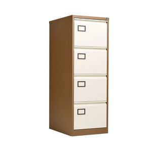 Coffee/Cream 4 Drawer Filing Cabinet