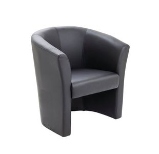 Ff Arista Black Tub Chair Vinyl Kf03527