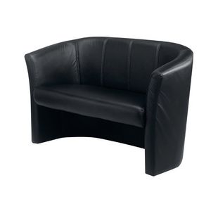 Ff Avior Black 2 Seat Vinyl Tub Sofa