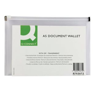 Qconnect Doc Wallet Zip A5 Transparent