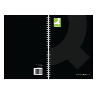 Qconnect Wirebound A4 Hardback Black