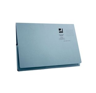 Qconnect Lflap Doc Wlts 300Gsm Blue Pk50