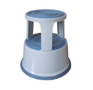 Q Connect Metal Step Stool Light Grey