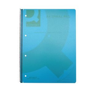 Q Connect Poly Spiral A4 Book Trans Blue