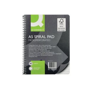 Q Connect Executive Spiral Pad A5 80Sht