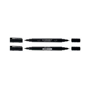 Q-Connect Dual Tip Markers Blk PK10