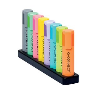 Q-Connect Deskset + Highlighters Pk8