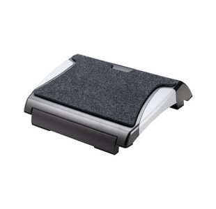 Q Connect Footrest With Carpet Blk/Silv