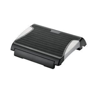 Q Connect Footrest With Rubber Blk/Silv