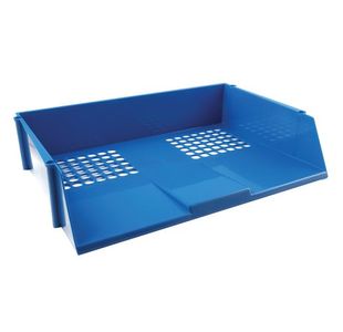 Q Connect Wide Entry Letter Tray Blue