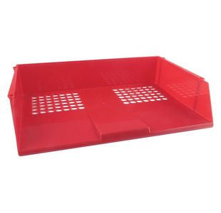 Q Connect Wide Entry Letter Tray Red