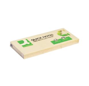 Q-Connect Recyc Sticky Notes Ylw 38X51