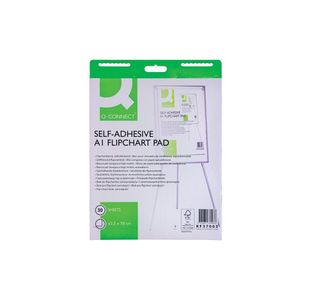 Qconnect S/Adhesive Flipchart Pads 30Sht