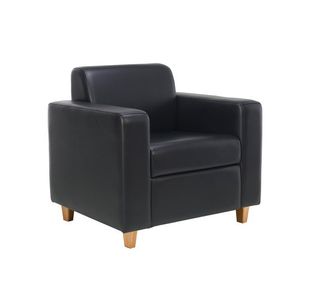 Jemini Iceberg PU Armchair Wood Foot