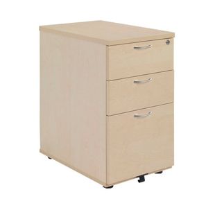 Ff Jemini Maple 3 Drw Desk High Ped 800