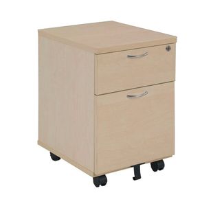 Ff Jemini Maple 2 Drawer Mobile Ped