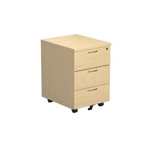 Ff Jemini Maple 3 Drawer Mobile Ped