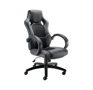 Ff Arista Bolt Leather Racing Chair Blk