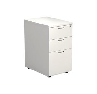 Ff Jemini 3Drw Desk Hi Ped 600 White