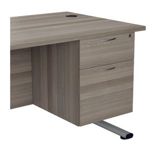 Jemini 2 Drw Fxd Ped Grey Oak