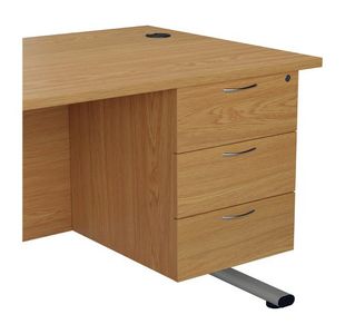 Jemini 3 Drw Fixed Ped Nova Oak