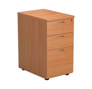 First 3Drw Desk High Pedestal Beech