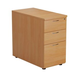 Jemini 3Drw Desk High Pedestal Beech