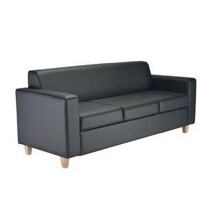 Jemini Iceberg 3 Seat Sofa PU Black