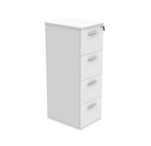 Polaris 4 Drw Filing Cabinet Arc Wht