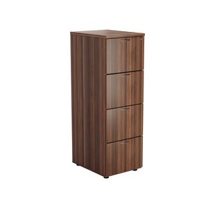 Ff Jemini Walnut 4 Drawer File Cabinet