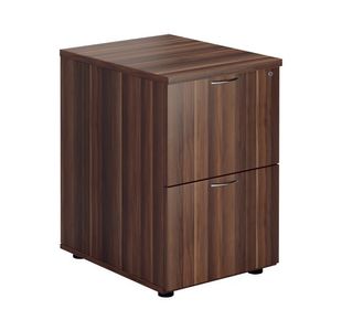 Ff Jemini Walnut 2 Drawer File Cabinet