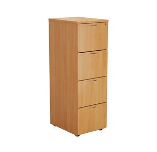 First 4 Drawer Filing Cabinet Beech