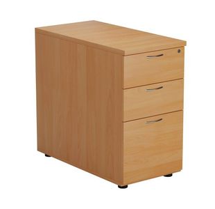 First 3Drw Desk High Pedestal Beech