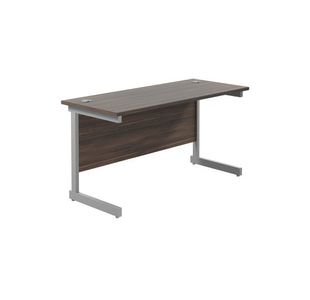 Ff Jemini 1400 Rect Desk D/Wlnt/Slv