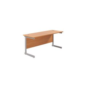 Ff Jemini 1600 Rect Desk Beech/Slv