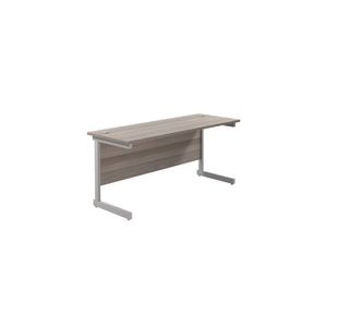 Ff Jemini 1600 Rect Desk G/Oak/Slv