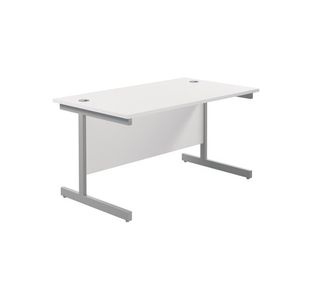 Ff Jemini 1200 Rect Desk White/Slv