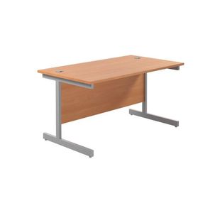 Ff Jemini 1400 Rect Desk Beech/Slv