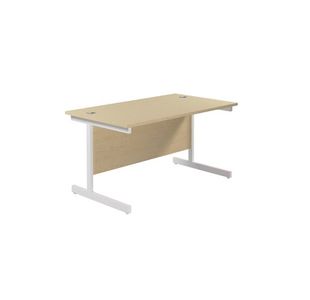 Ff Jemini 1400 Rect Desk Maple/White