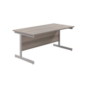 Ff Jemini 1600 Rect Desk G/Oak/Slv